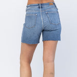 Load image into Gallery viewer, judy blue I am woman high waist jean shorts

