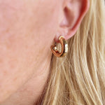 Load image into Gallery viewer, charlie half hoop earrings
