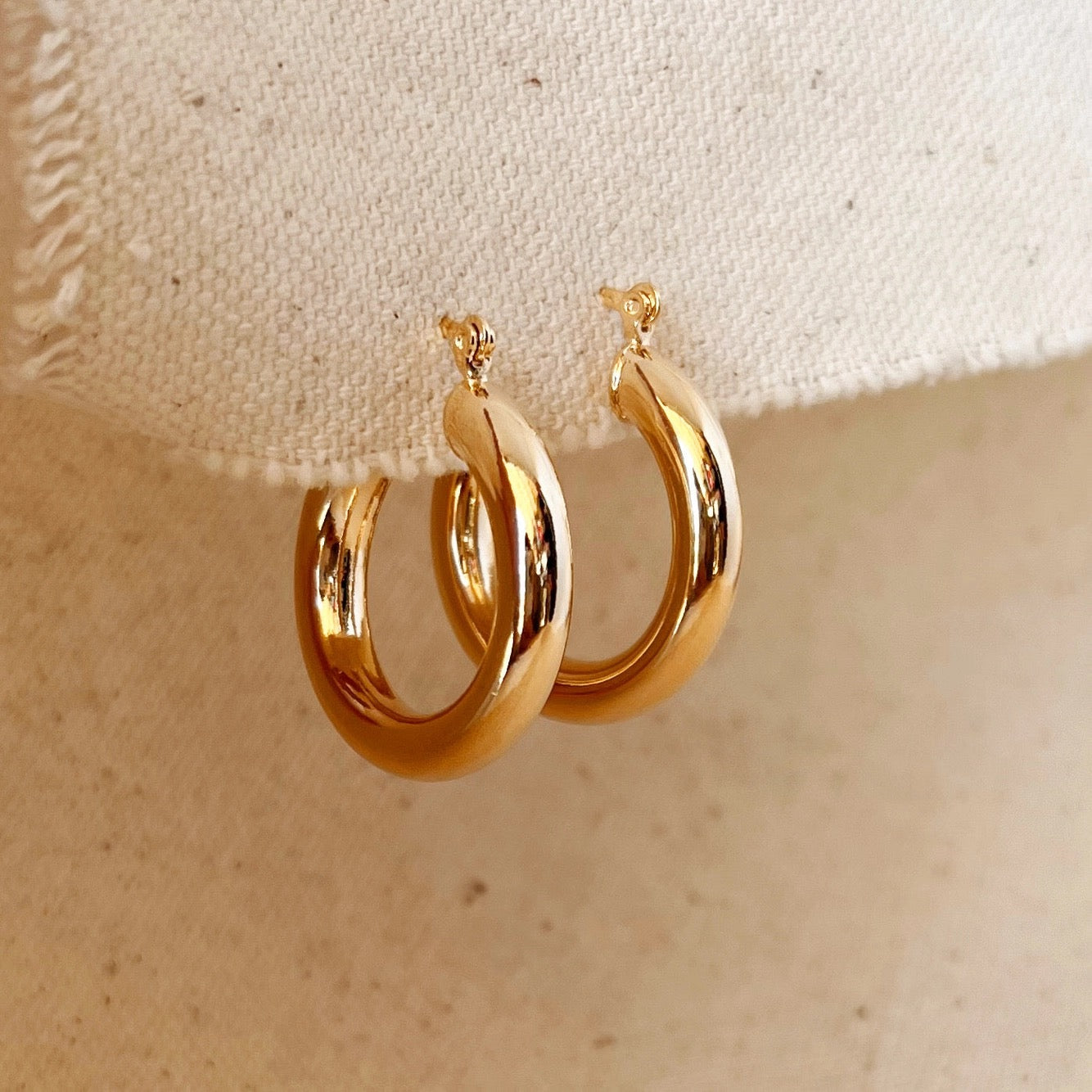 zuri gold filled hoop earrings