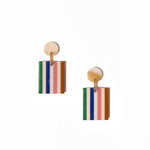 Load image into Gallery viewer, desert stripe block earrings
