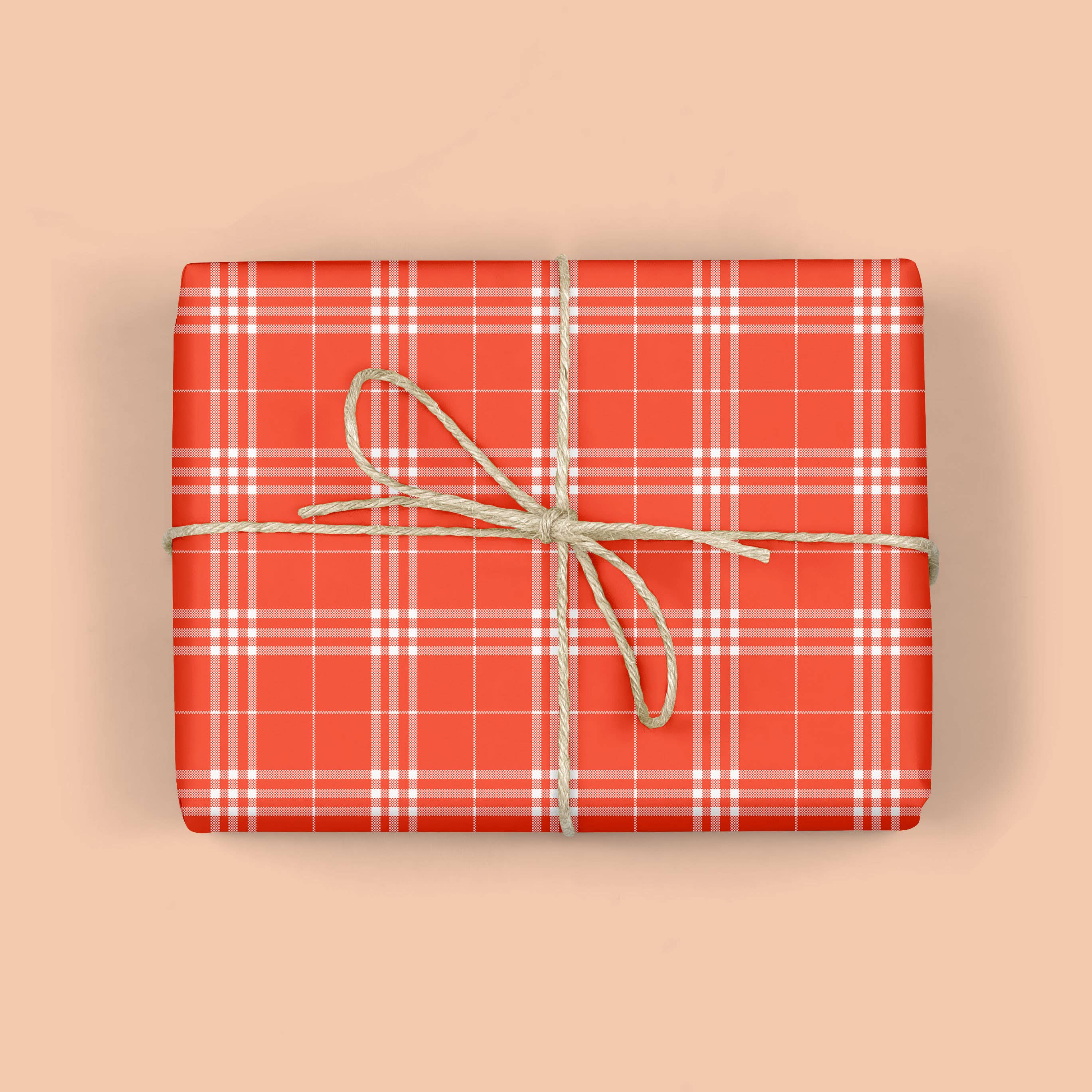plaid gift wrap