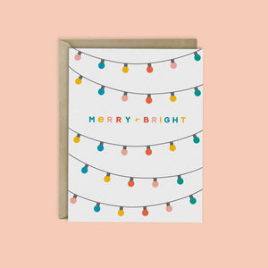 merry and bright holiday card