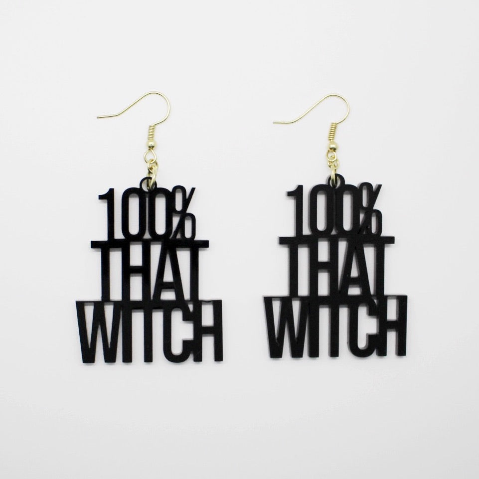 Kailo Chic 100% THAT WITCH Acrylic Earrings