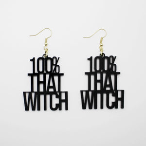 Kailo Chic 100% THAT WITCH Acrylic Earrings