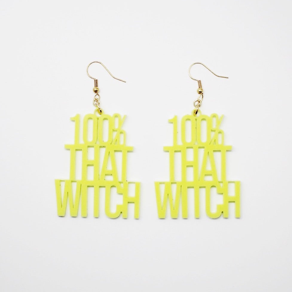 Kailo Chic 100% THAT WITCH Acrylic Earrings