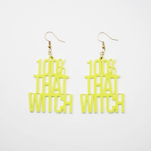 Kailo Chic 100% THAT WITCH Acrylic Earrings